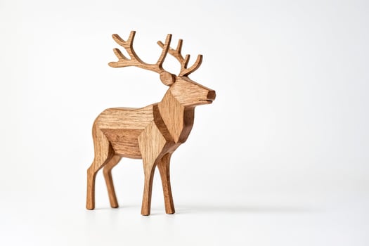 Wooden Deer Figurine photo