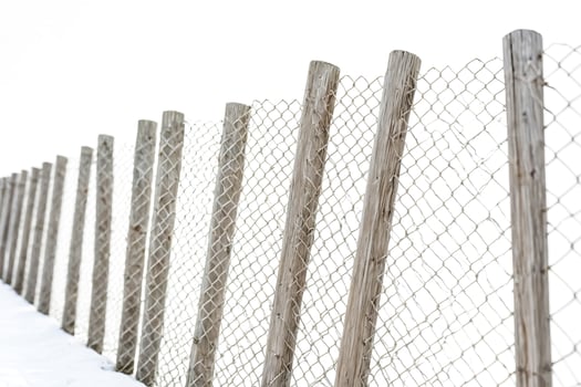 Wooden Fence With Chain Link photo