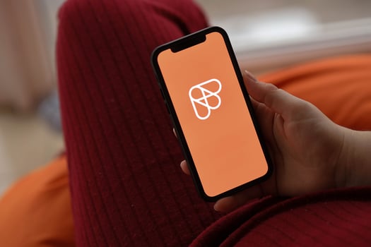 KYIV, UKRAINE - FEBRUARY 23, 2024 Feeld logo of famous dating website or app on iPhone display photo