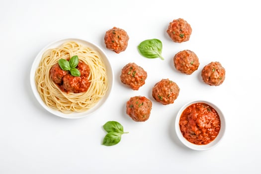 Spaghetti with Meatballs and Marinara Sauce photo