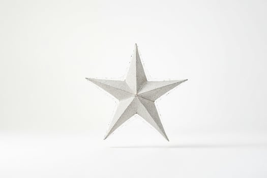 White Star on White Background photo