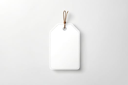 Blank White Tag with Twine photo