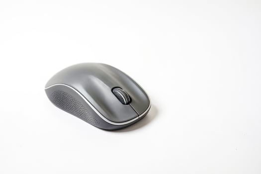 Wireless Computer Mouse on White Background photo