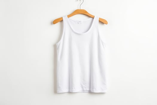 Blank White Tank Top on Hanger photo