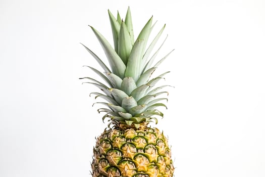 Close-Up of a Pineapple with White Background photo