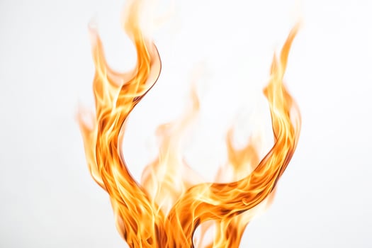 Abstract Flames on a White Background photo