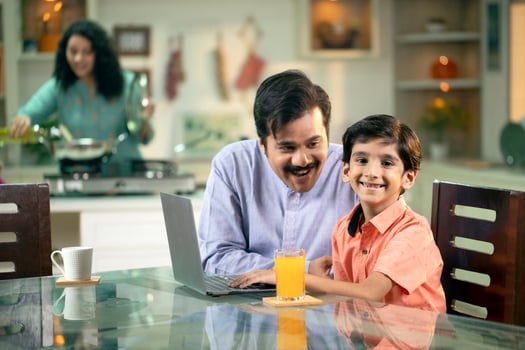 Father And Son Having Fun photo