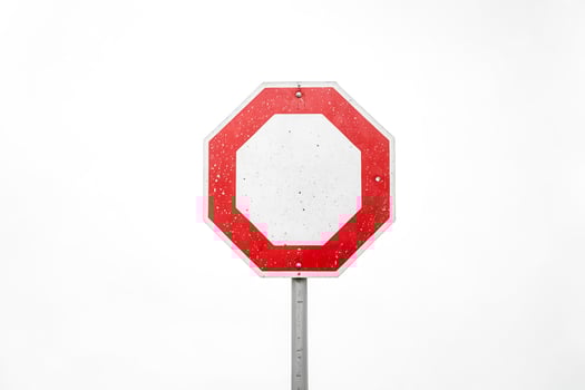 Stop Sign with White Background photo
