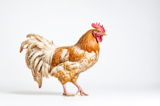 Rooster with White Background photo