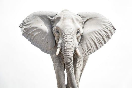 Closeup of an African Elephant's Face photo
