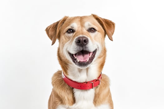 Happy Dog with Red Collar photo