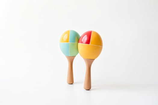 Colorful Maracas on White Background photo