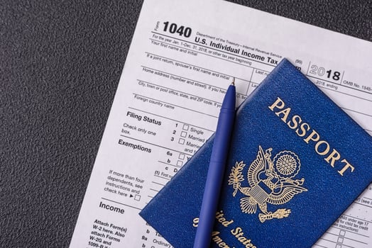 Fill out US tax form 1040 for verification and refund photo