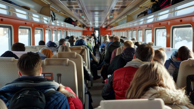 The excitement and anticipation in the train grew as we got closer and closer to the start of our crossborder journey photo