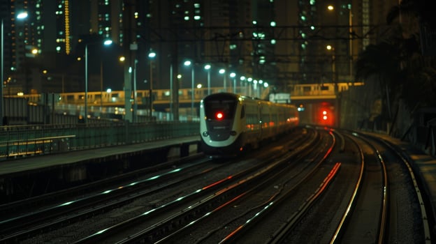 The train rumbles through tunnels giving me a brief respite from the bright city lights photo