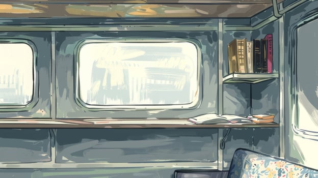 The writer shares their tips for surviving a long train ride including a drawing of their favorite travel snack photo