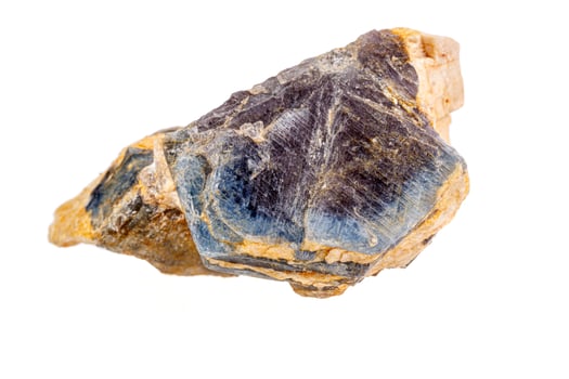 macro mineral stone sapphire on a white background photo