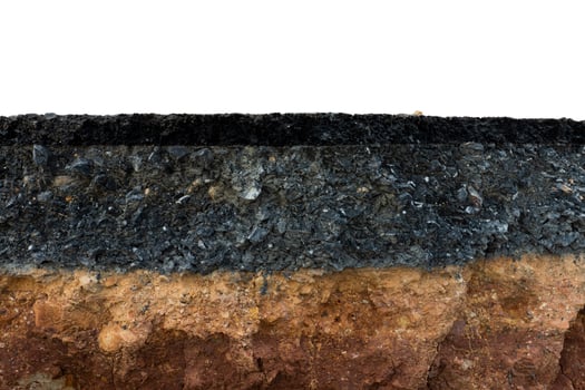 The curb erosion from storms. photo
