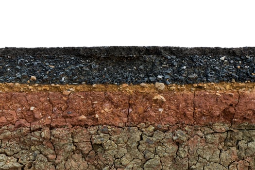 The curb erosion from storms. photo