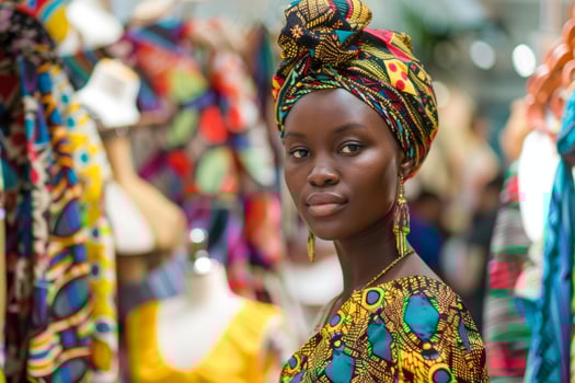 Elegant african woman in traditional attire photo
