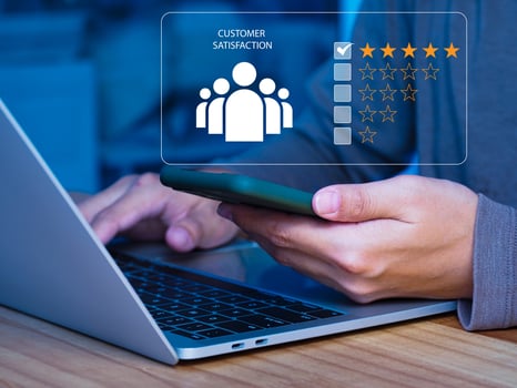 Give five stars to the management of the team's work. customer satisfaction Feedback on customer service photo