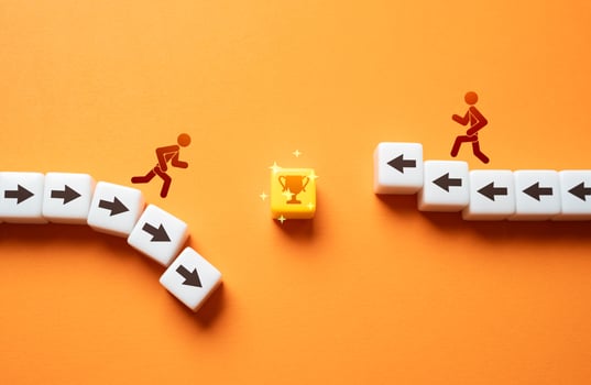 Competition for a prize. One of the participants loses strength for the last push. Calculated moves, leveraging skills. race for recognition. Reputation and credibility. Growth and success. photo