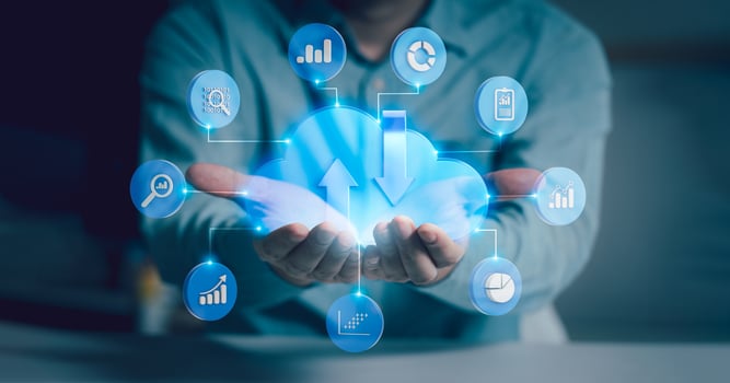 Cloud computing and big data analytics photo