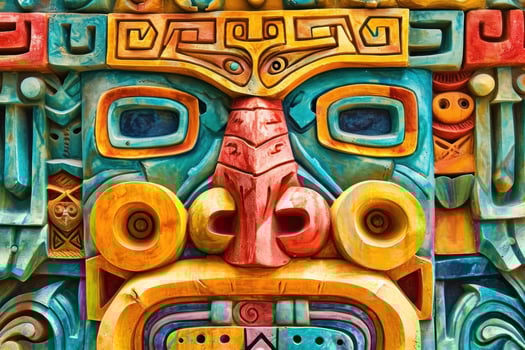 Unconventional Abstract ancient american. Generate AI photo