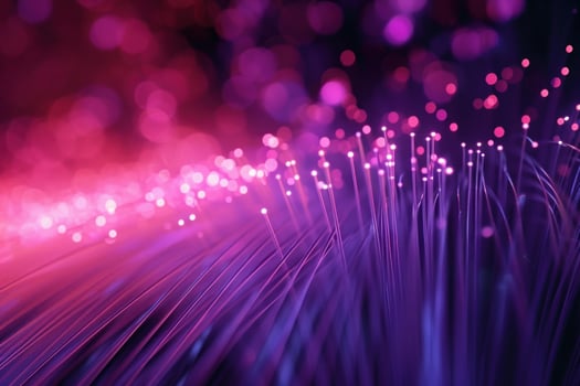 Slim Abstract fiber optics. Generate Ai photo