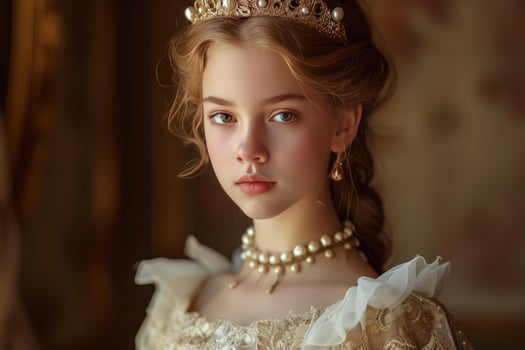 Elegant Beautiful young princess. Generate ai photo