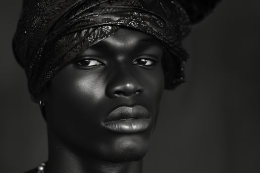 Strong African male black. Generate Ai photo