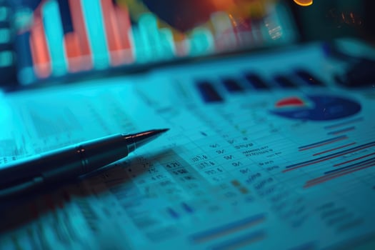 Business audit stock financial finance management on analysis data strategy with graph accounting marketing or report chart economy investment research profit concept photo