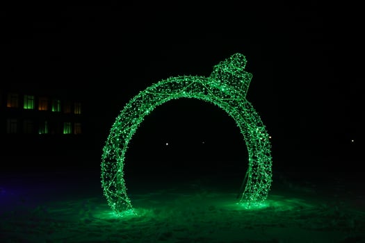 Neon Street Decoration Figure Christmas Tree Toy Green photo