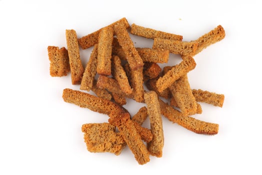 Rye crackers. Snacks rye crackers in a strip. photo