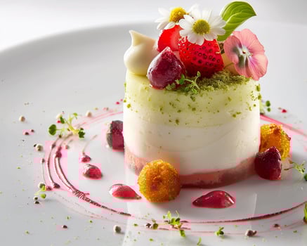 a dessert on a plate photo