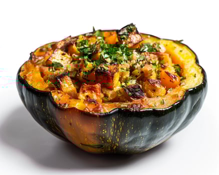 a bowl of food in a black bowl photo