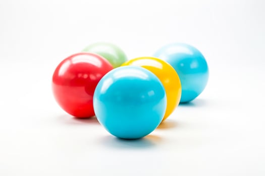 Colorful Spheres On White Background photo