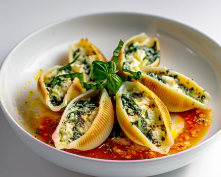 a white plate with food on it photo