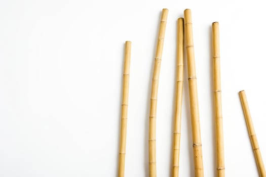 Bamboo Sticks on White Background photo
