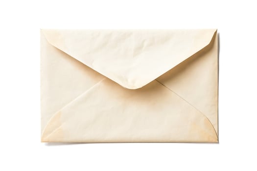 Vintage Envelope Isolated on White Background photo