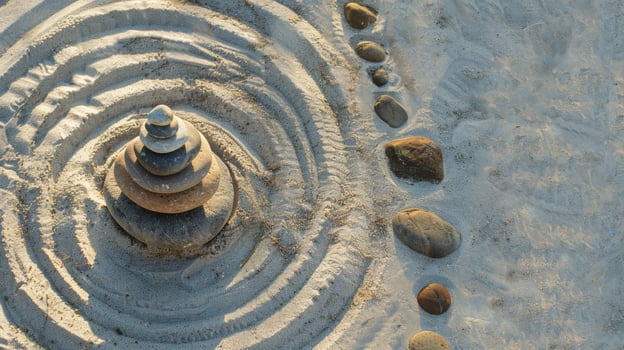 Zen Stones Top View photo