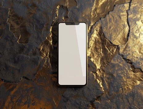 3D blank smartphone screen display for mockup photo