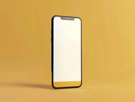 3D blank smartphone screen display for mockup photo