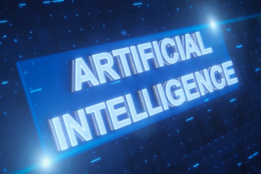 Graphic elements and Artificial intelligence photo