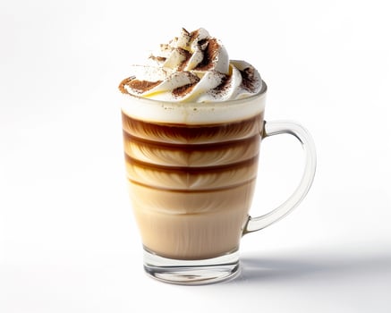 a coffee drink with whipped cream and chocolate photo
