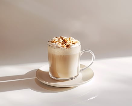 a coffee drink with whipped cream and cinnamon photo