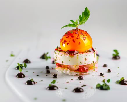 a dessert on a plate photo