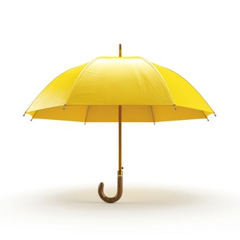 Umbrella or parasol with handle isolated on white background, 3D rendering photo