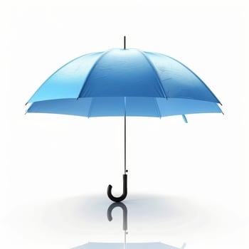 Umbrella or parasol with handle isolated on white background, 3D rendering photo