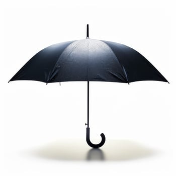 Umbrella or parasol with handle isolated on white background, 3D rendering photo